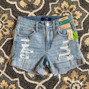 Aeropostale | High Rise Midi Denim Short